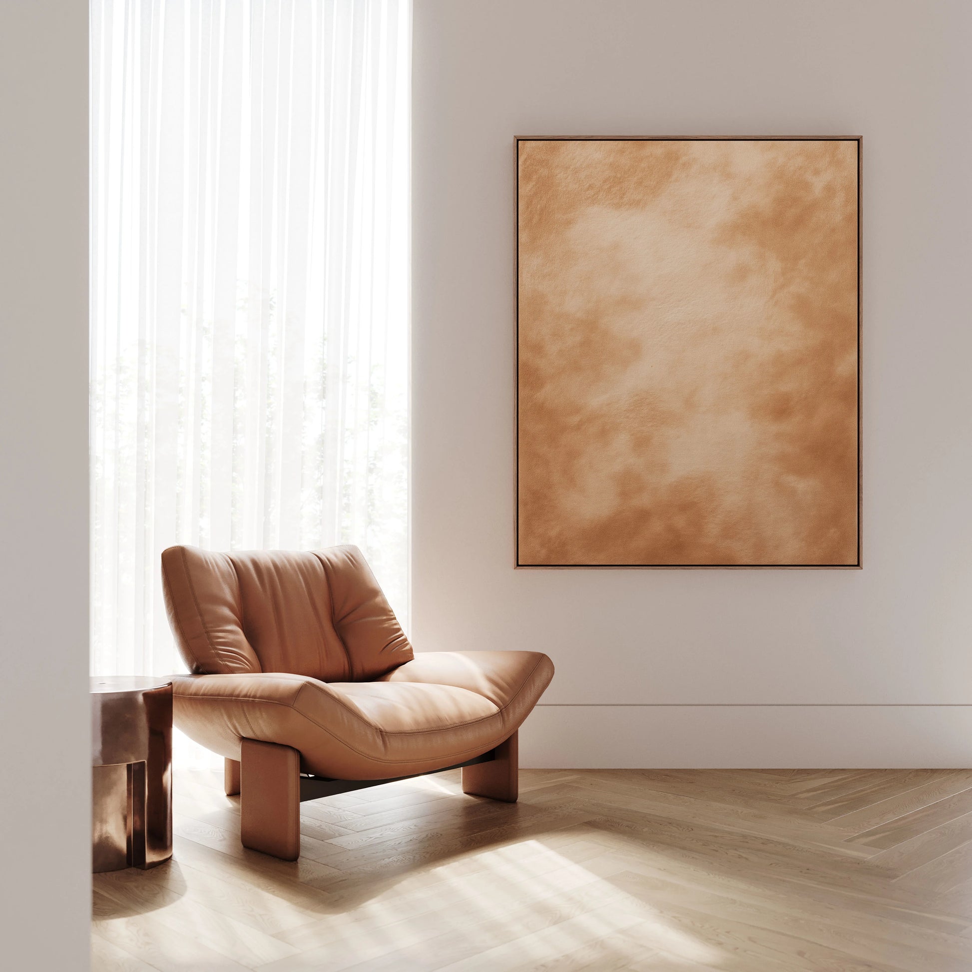 Gerahmtes Leinwandbild – Hauch von Sand