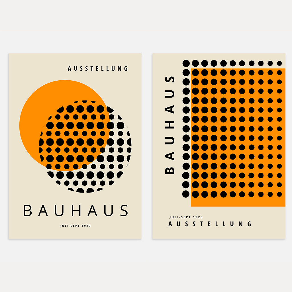 Bauhaus Noir Orange – Lot de 2 affiches