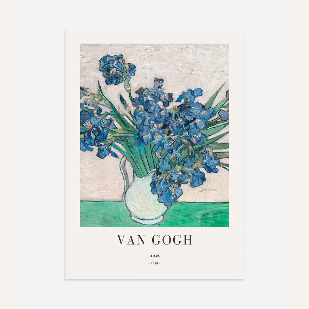 Vincent van Gogh Blue Irises in Vase Poster