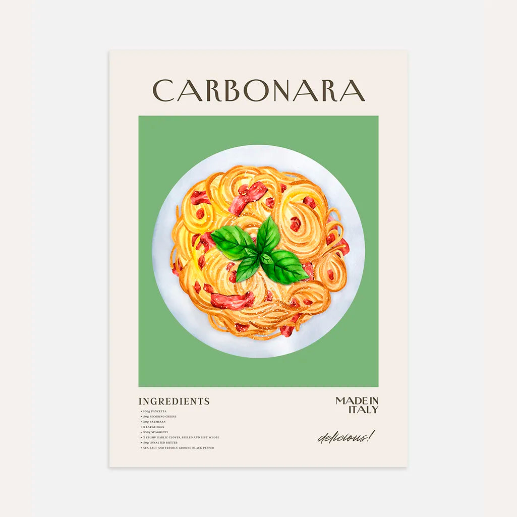Poster Pasta Carbonara