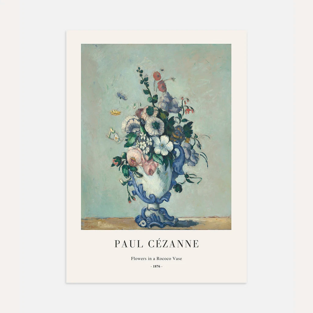 Paul Cézanne Flowers in a Rococo Vase Poster