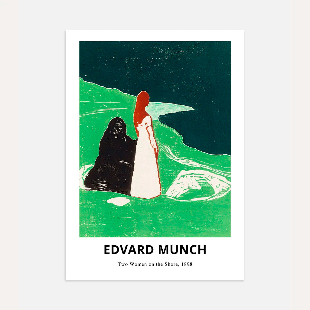 Edvard Munch Two Women on the Shore Poster