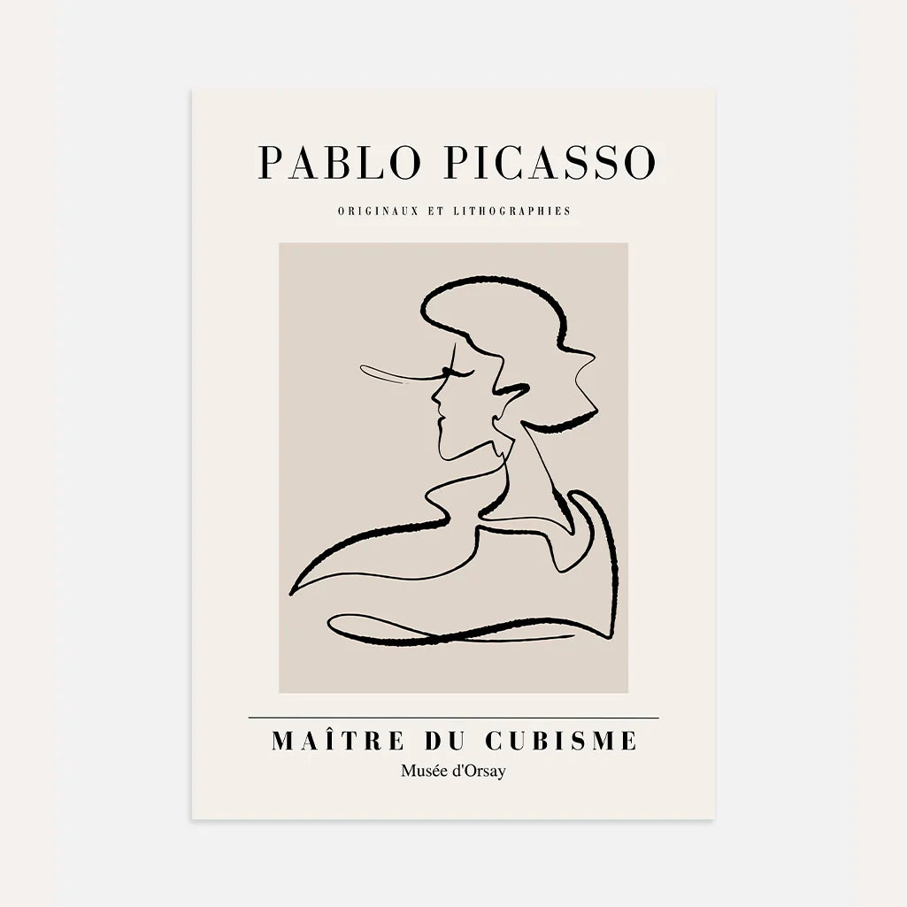 Picasso-Inspired Artist Profile Poster