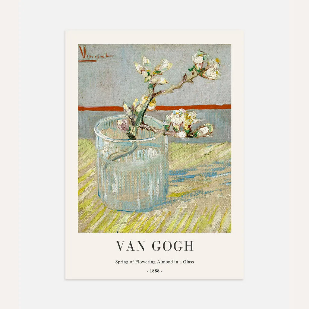 Affiche Vincent van Gogh – Amandier en fleurs dans un verre