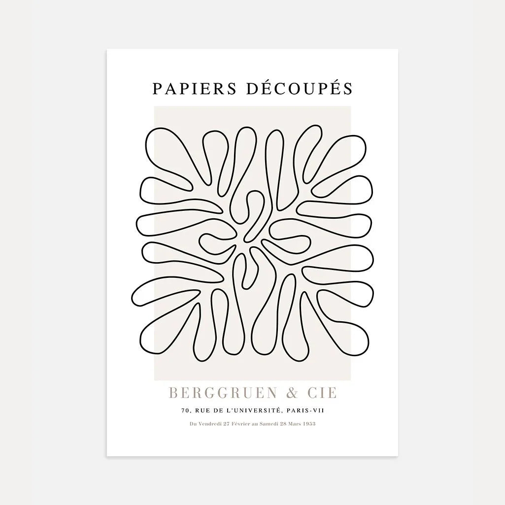 Henri Matisse – Line Art Poster Beige