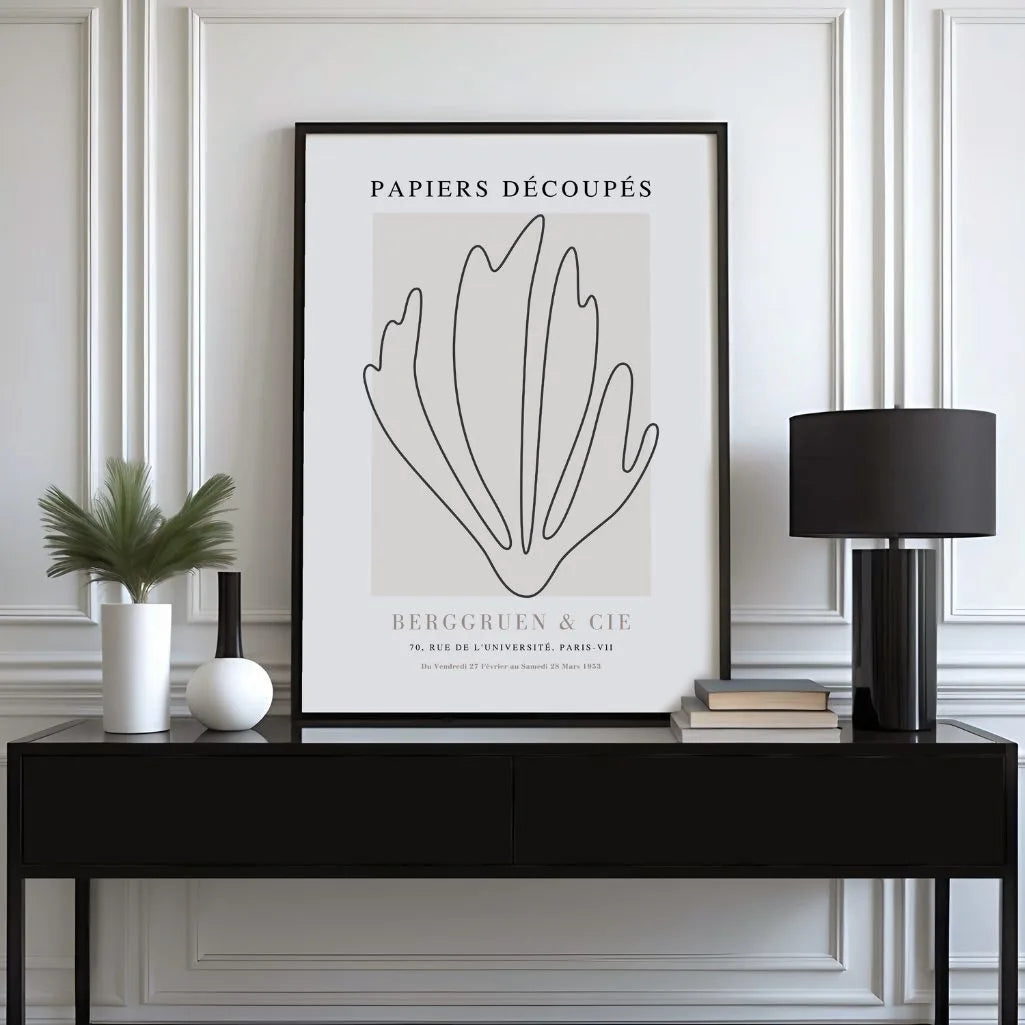 Henri Matisse Minimal Coral Line Poster