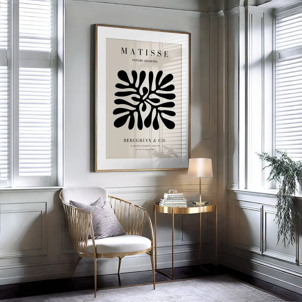 Henri Matisse – Poster Minimal Beige e Nero