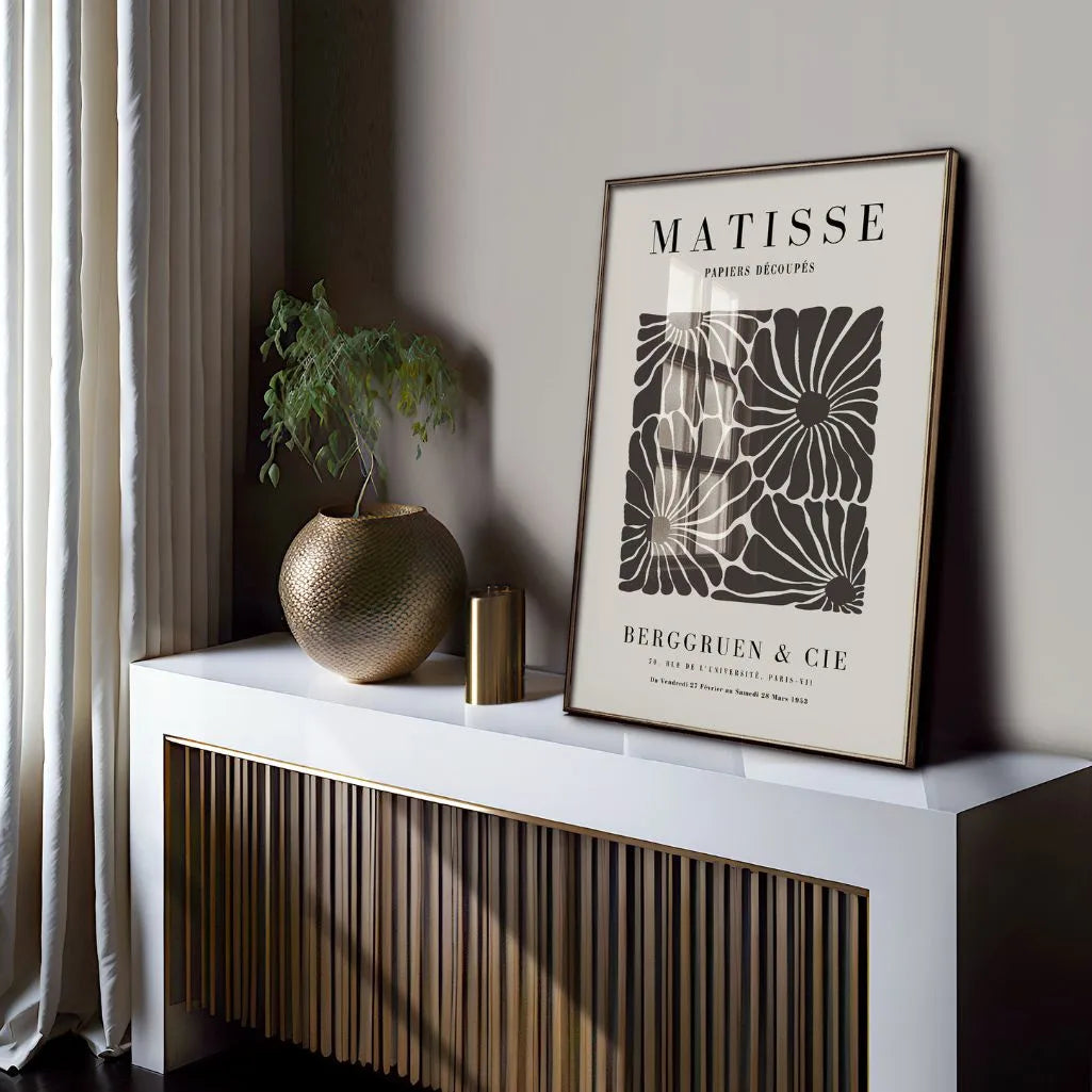Matisse Brun Fleurs Affiche