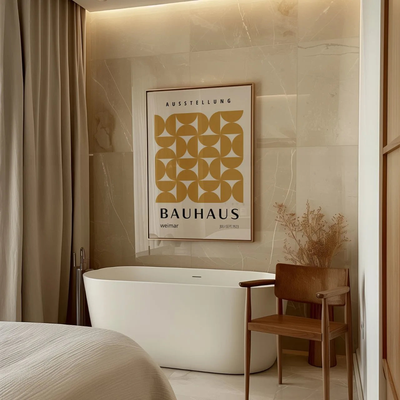 Bauhaus Golden Minimalism Poster