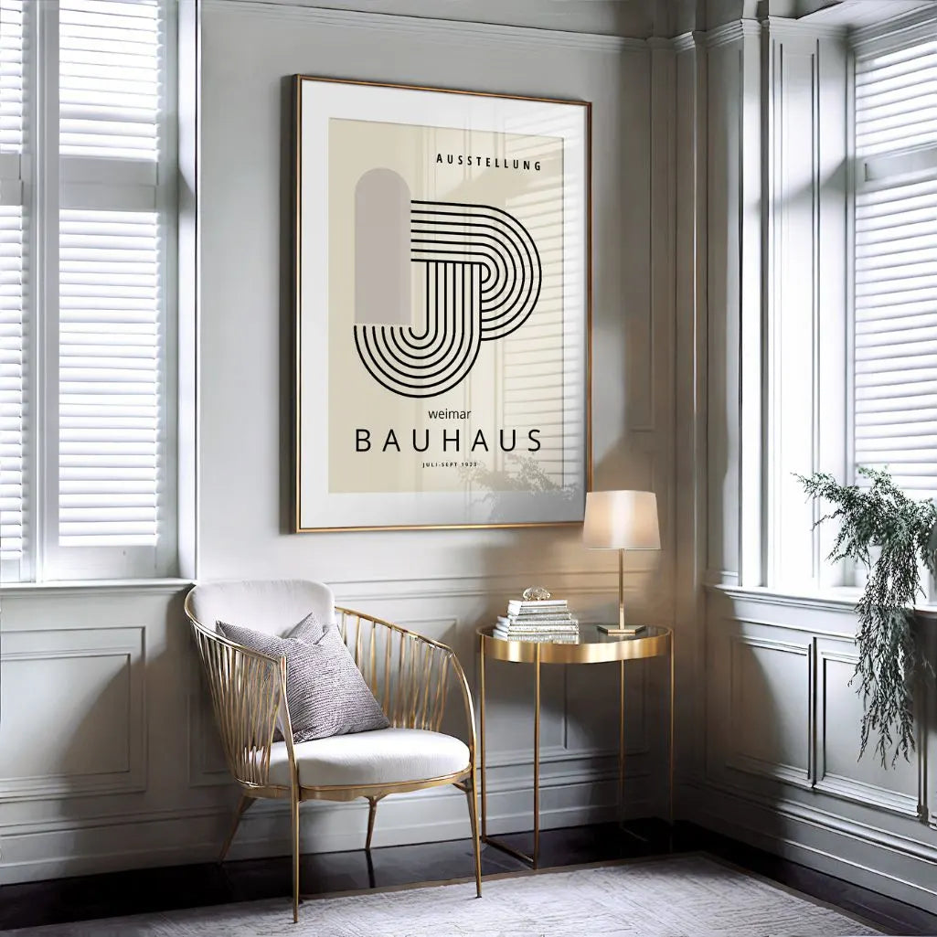 Bauhaus Line Knot Poster