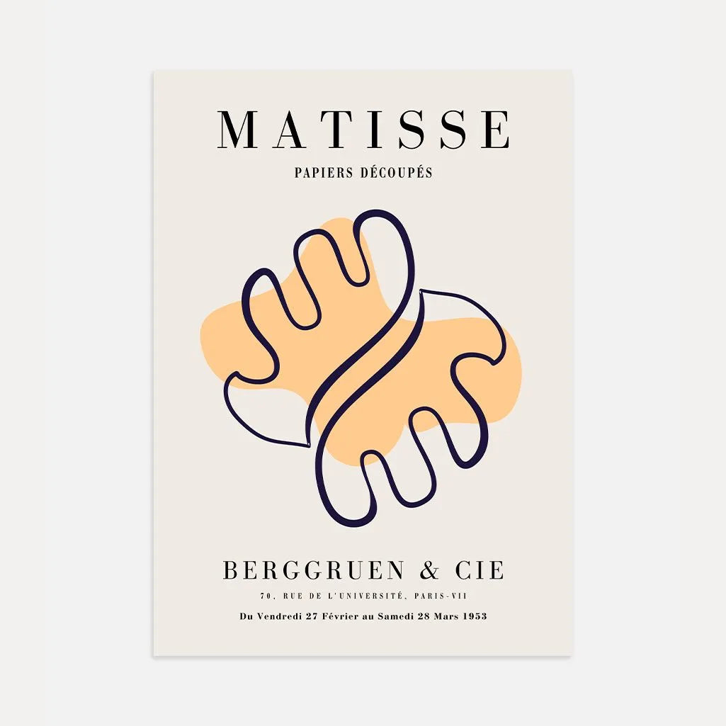 Matisse Orange Abstrakte Form Poster
