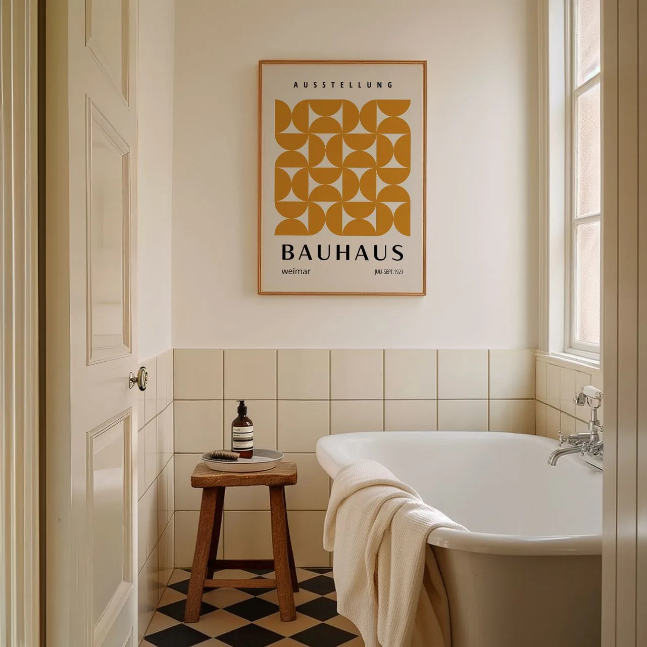 Bauhaus Golden Minimalism Poster