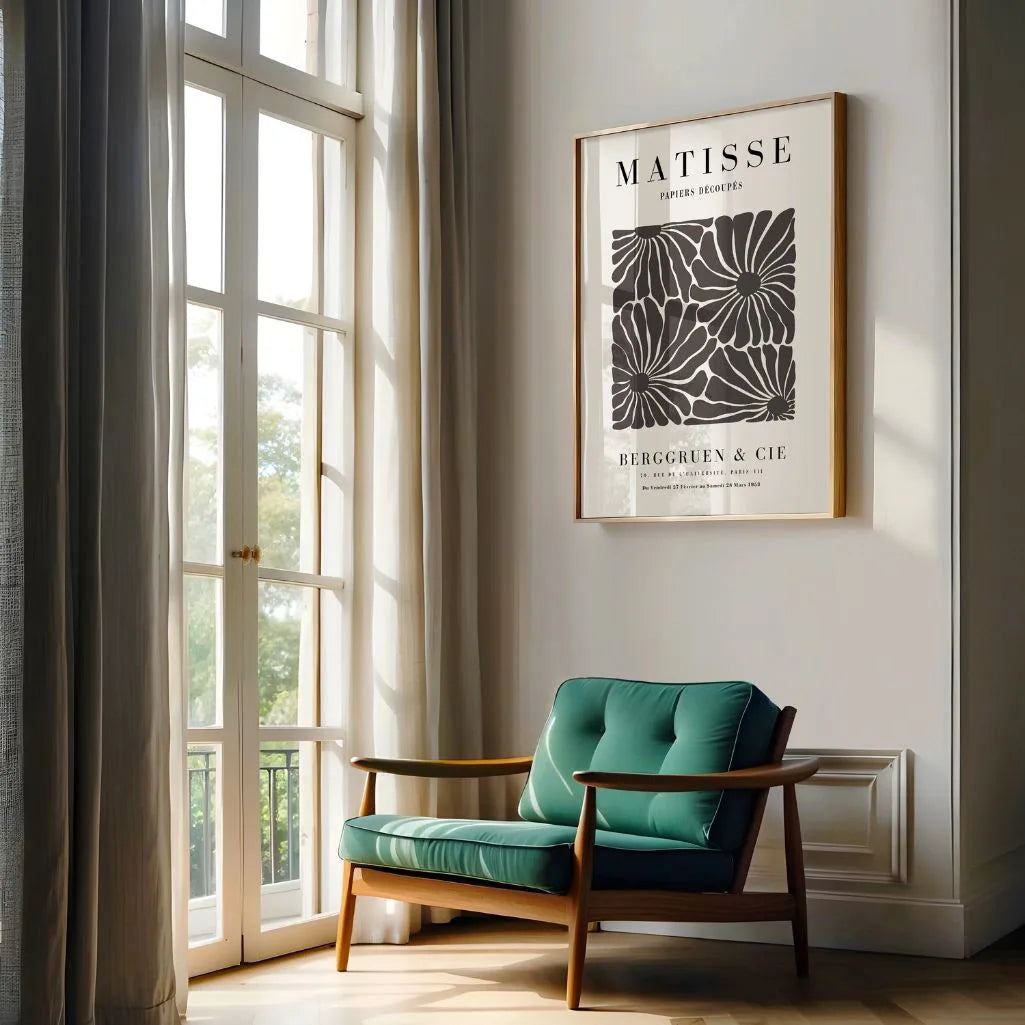 Matisse Brun Fleurs Affiche