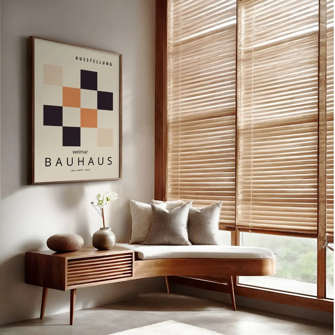 Bauhaus Color Mosaic Squares Poster