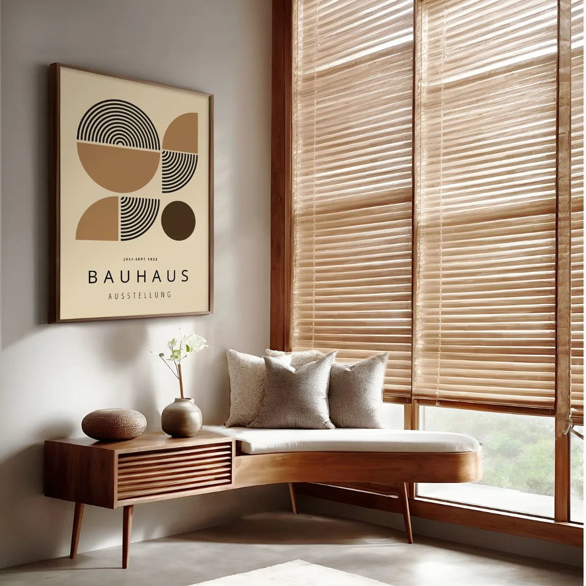 Bauhaus Moitiés Géométriques Affiche