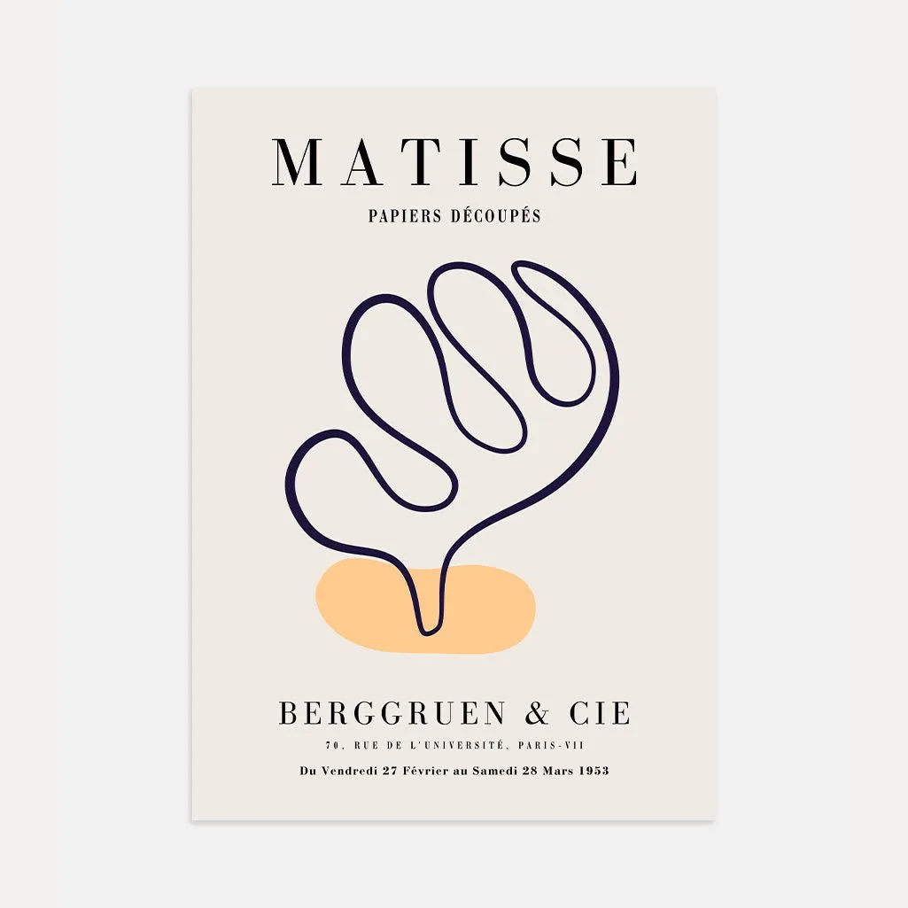 Affiche Matisse Accent Orange Marine
