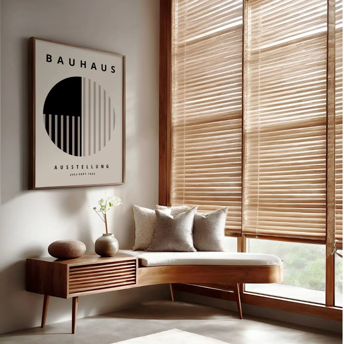 Bauhaus Lined Circle Minimal Poster