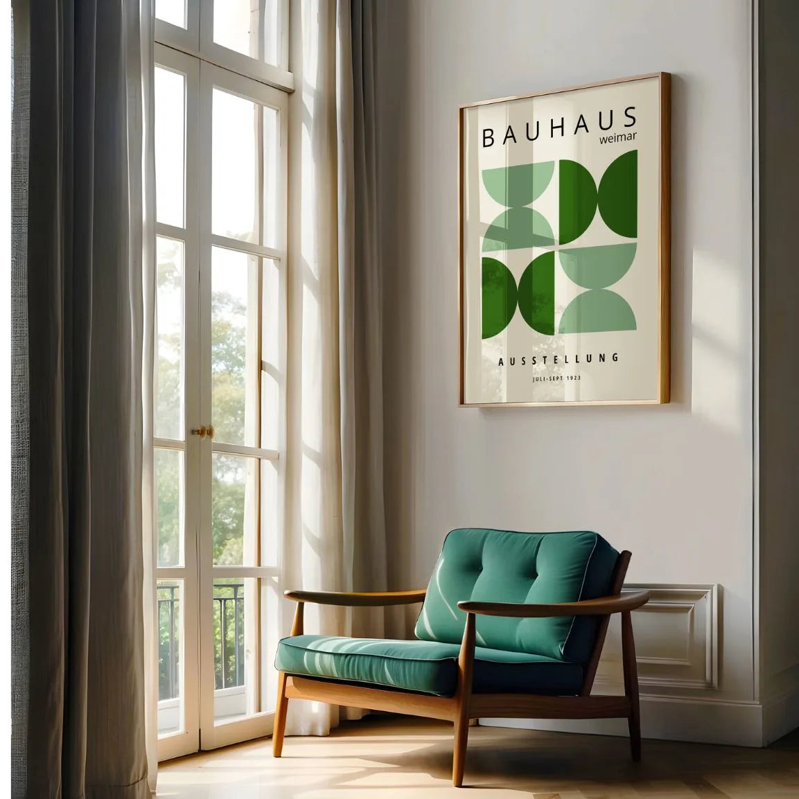 Bauhaus Grüne Elemente Poster