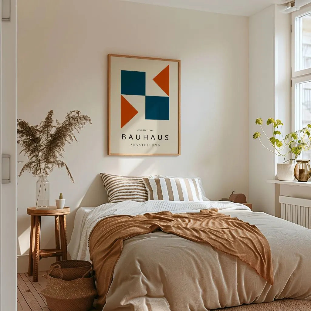 Bauhaus Geometric Contrast Poster