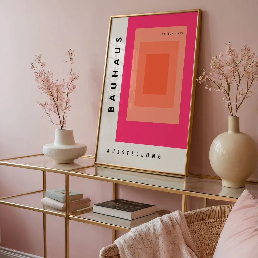 Bauhaus Rosa Verlauf Poster