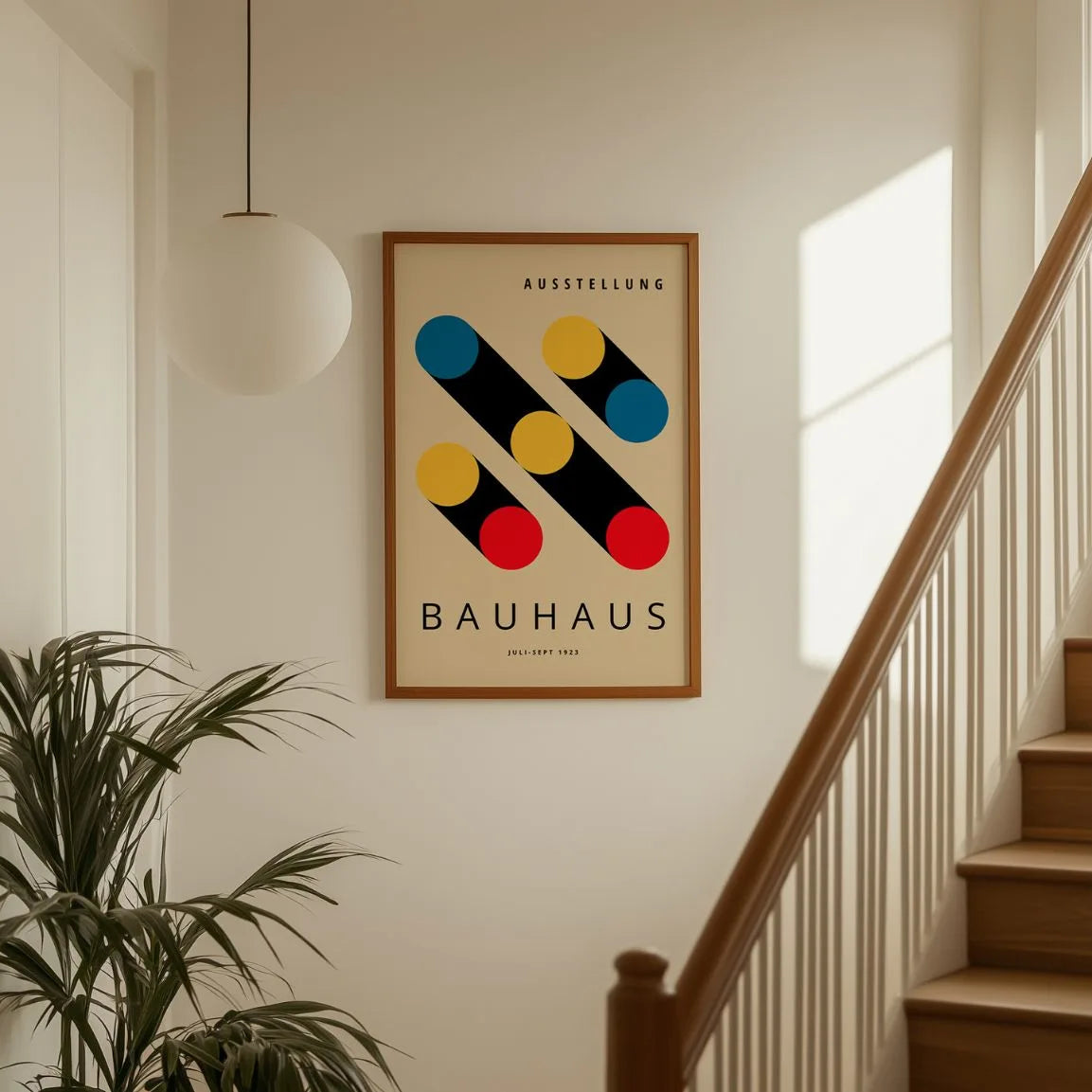 Bauhaus Color & Shadow Abstraction Poster