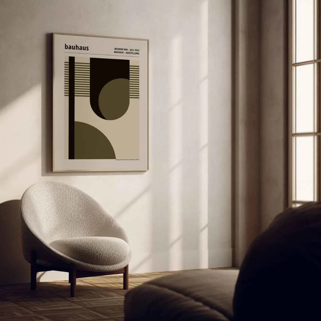 Bauhaus Ritmo Geometrico Poster