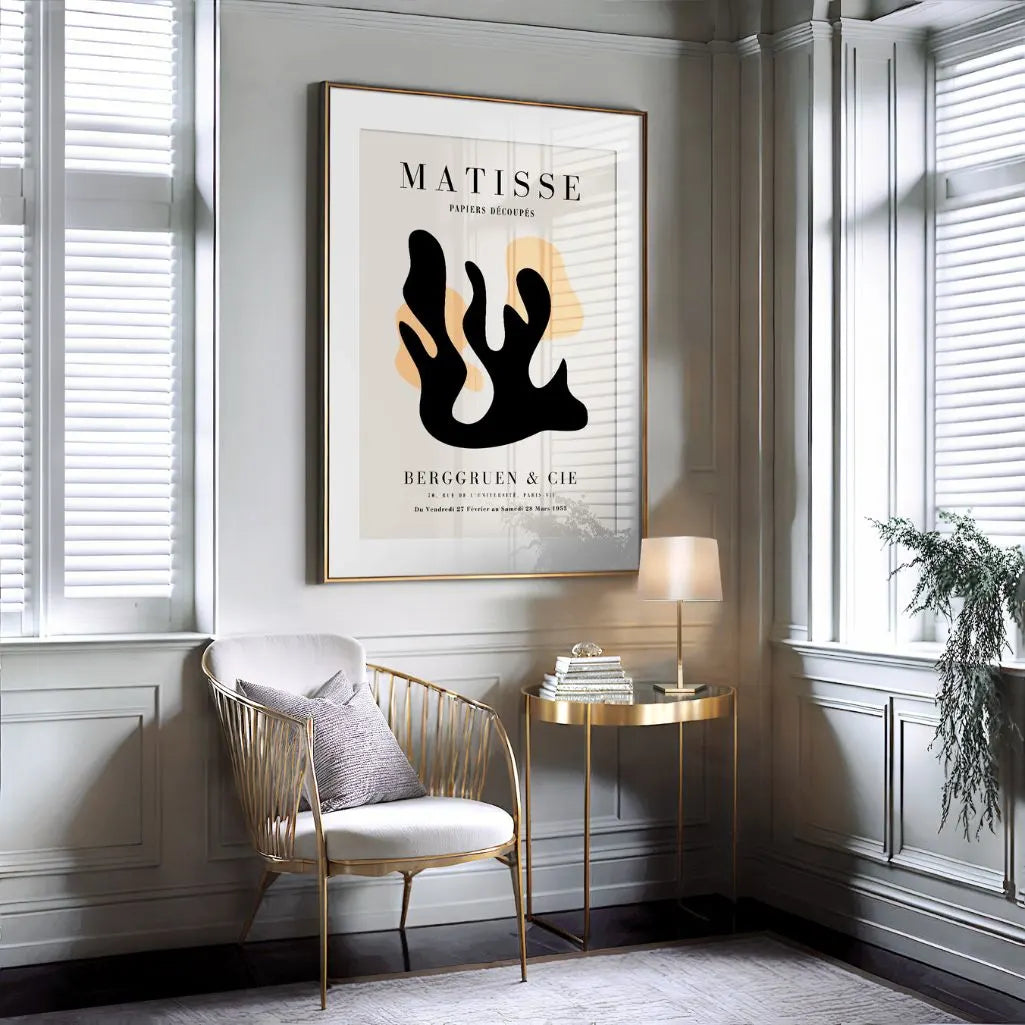 Henri Matisse Forma Nero Arancio Poster