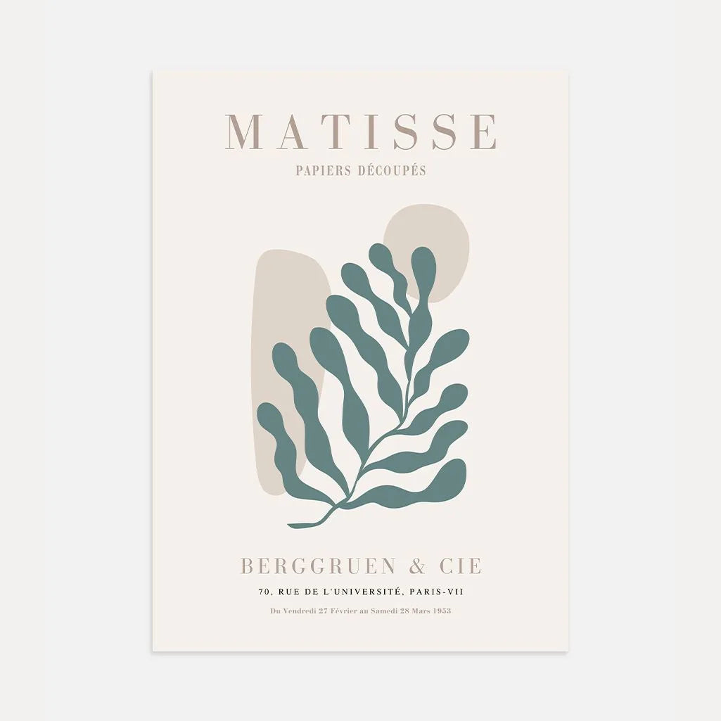 Henri Matisse Motif Organique Vert Affiche