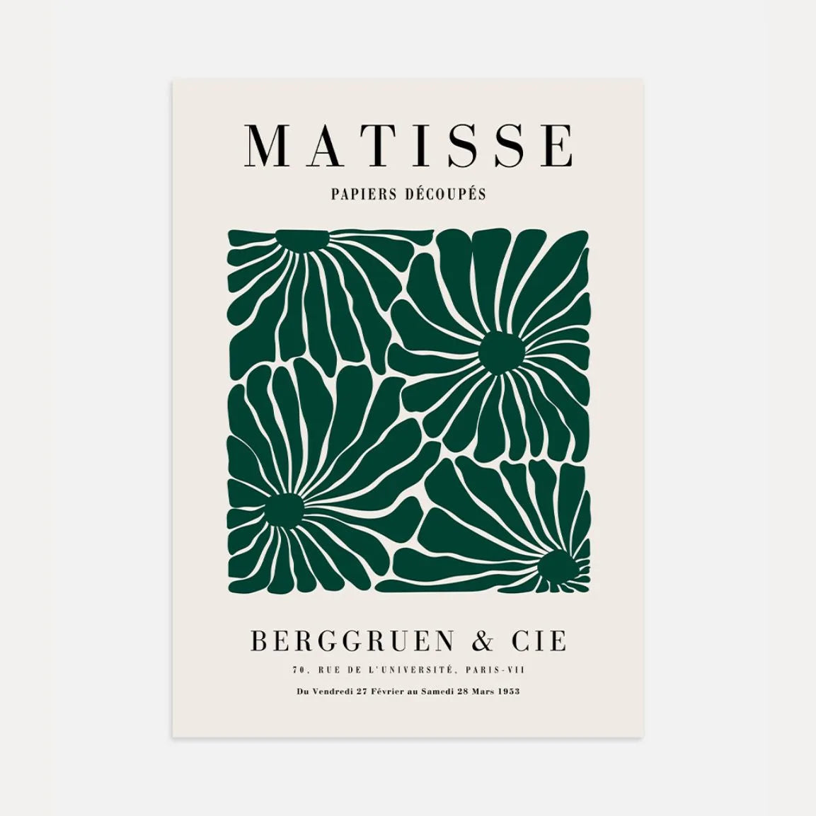 Matisse Fleurs Vertes Affiche