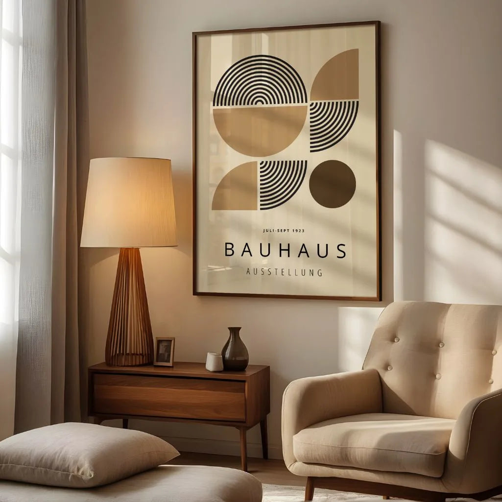 Bauhaus Moitiés Géométriques Affiche
