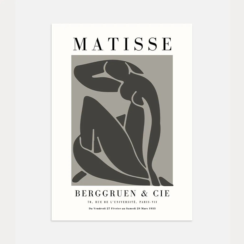 Henri Matisse – Aktfrau Poster in Grau