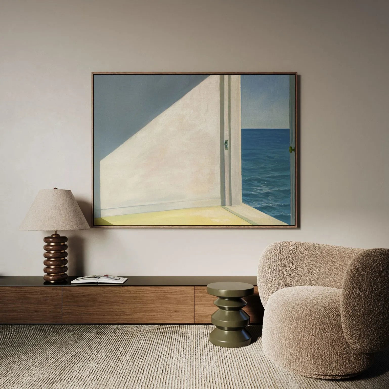 Gerahmtes Leinwandbild Zimmer am Meer
