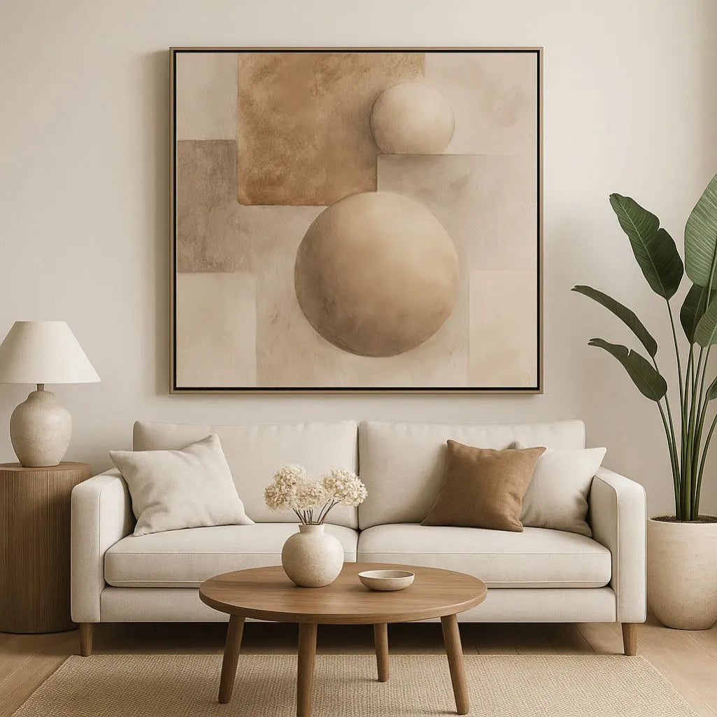 Gerahmtes Leinwandbild – Geometrische Harmonie