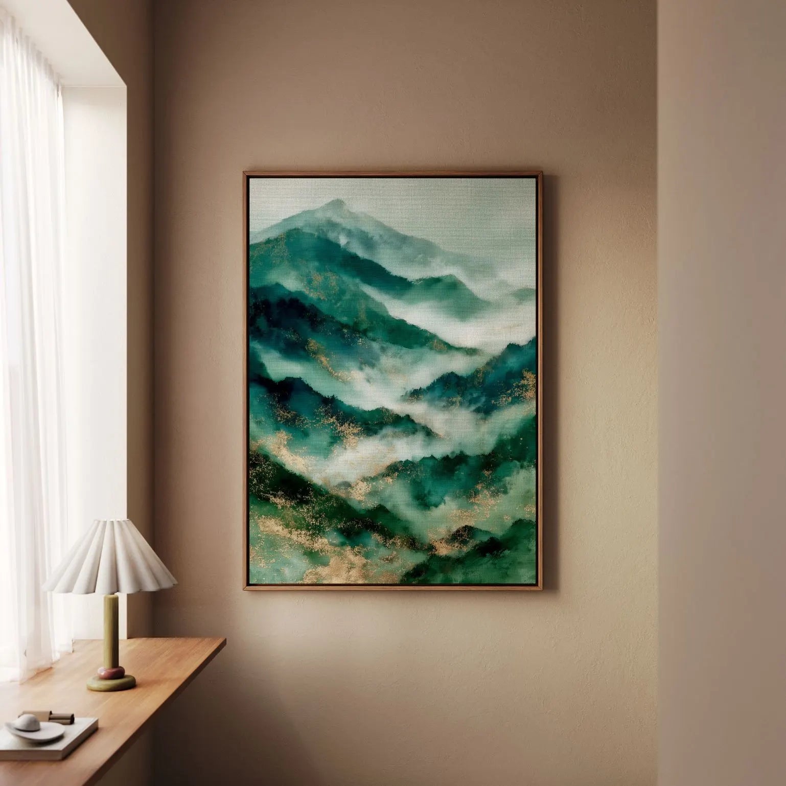 Gerahmtes Leinwandbild Nebelhorizont