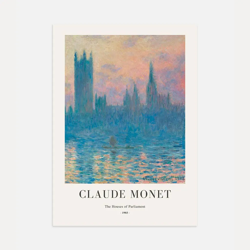 Claude Monet – Le Parlement de Londres Affiche