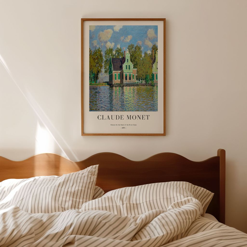 Claude Monet – Häuser am Ufer der Zaan (1871) Poster