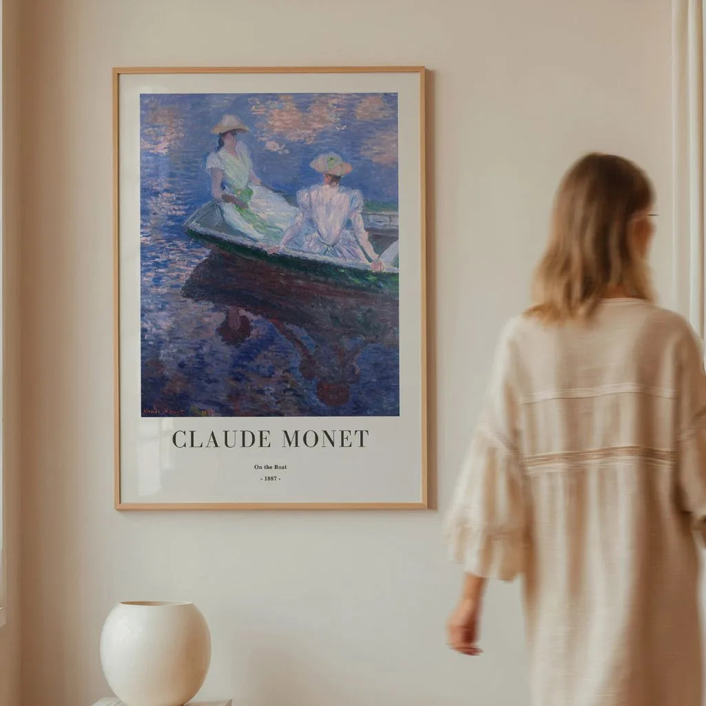 Claude Monet On the Boat 1887 Poster