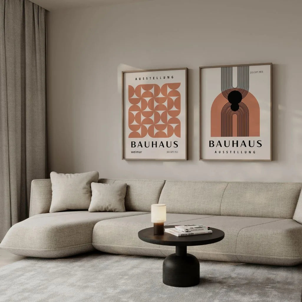 Bauhaus Geometrisches Duo – 2er Poster-Set