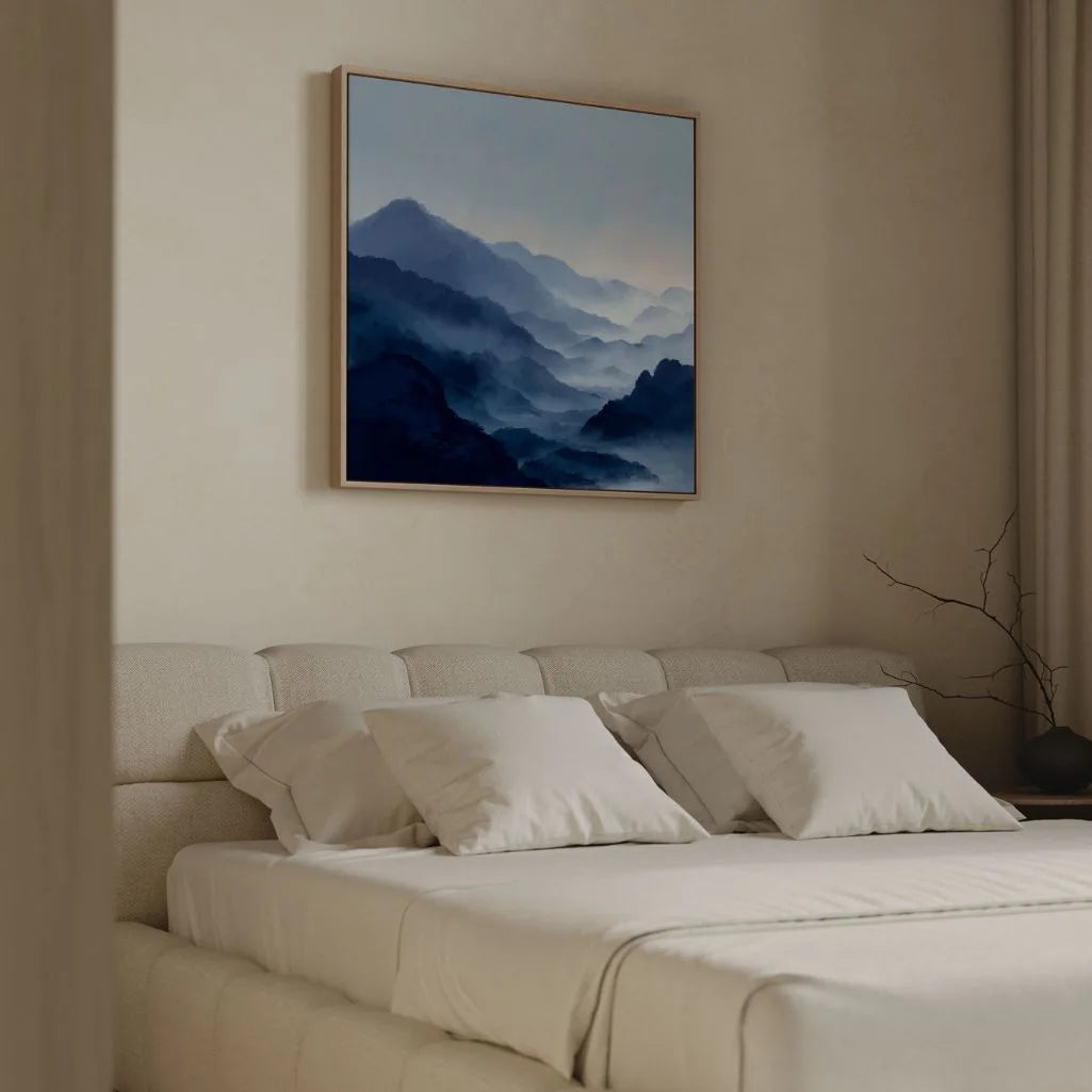 Toile encadrée – Vallée bleue