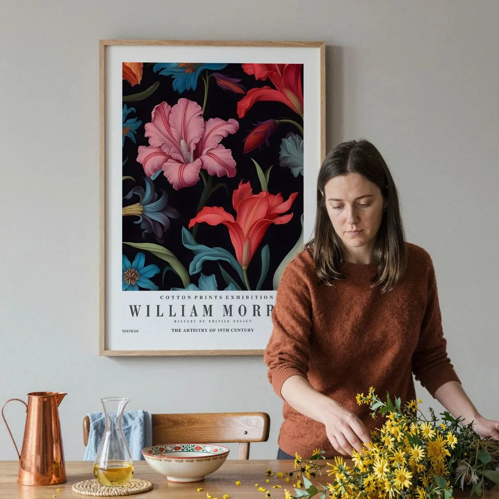 William Morris Dark Lily Poster