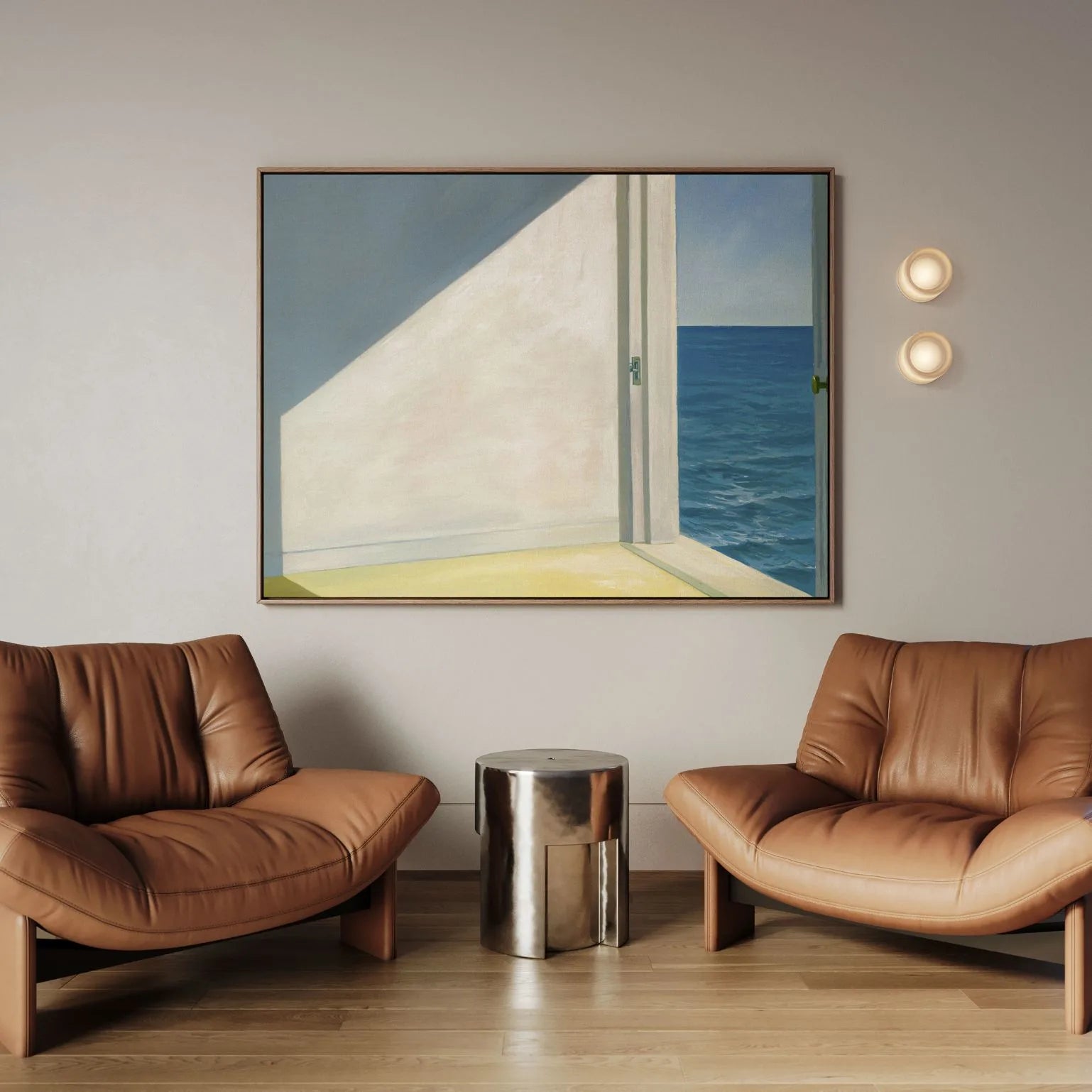 Gerahmtes Leinwandbild Zimmer am Meer