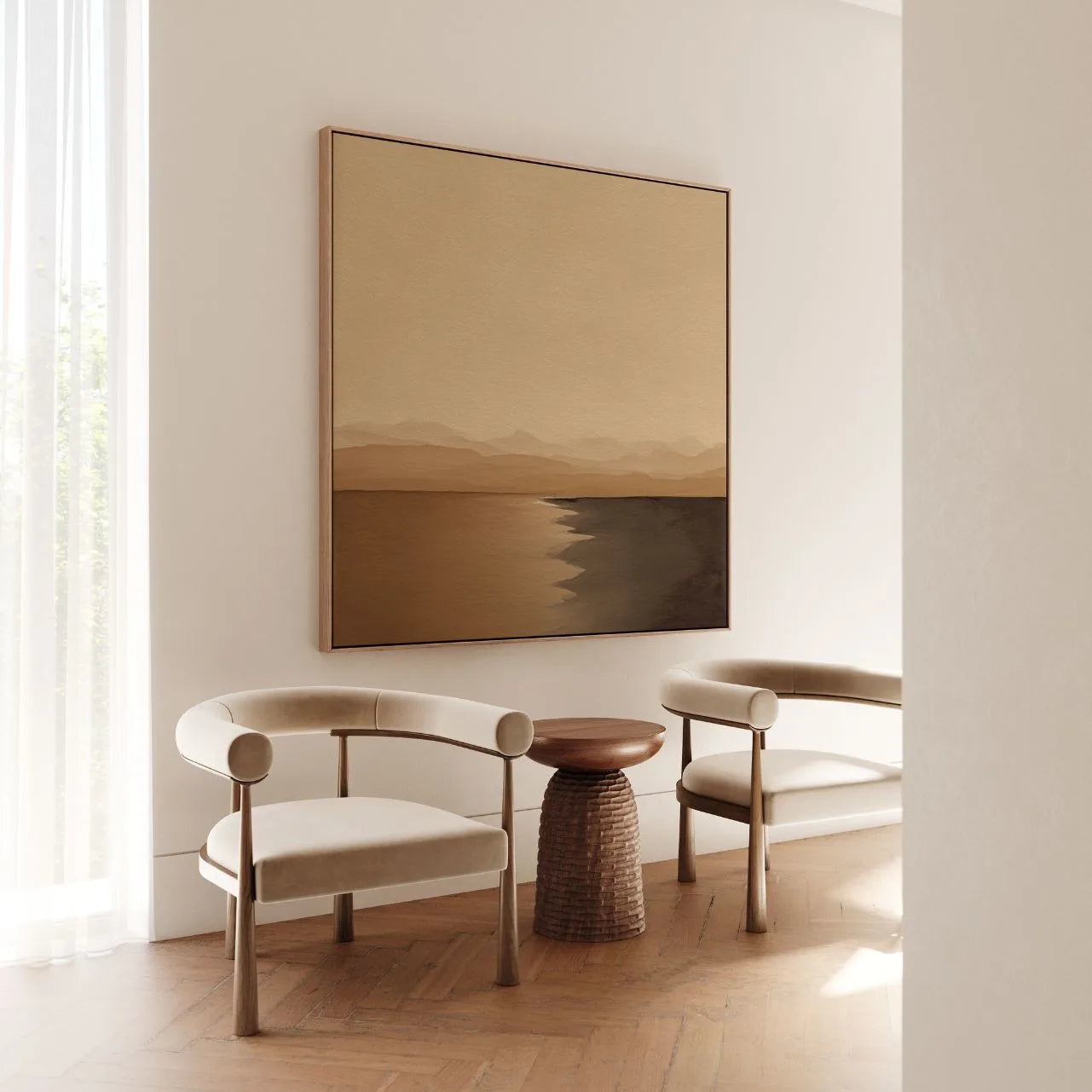 Toile encadrée – Horizon du silence