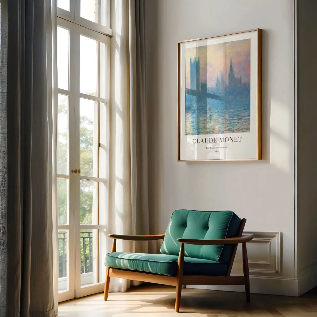 Claude Monet – Le Parlement de Londres Affiche