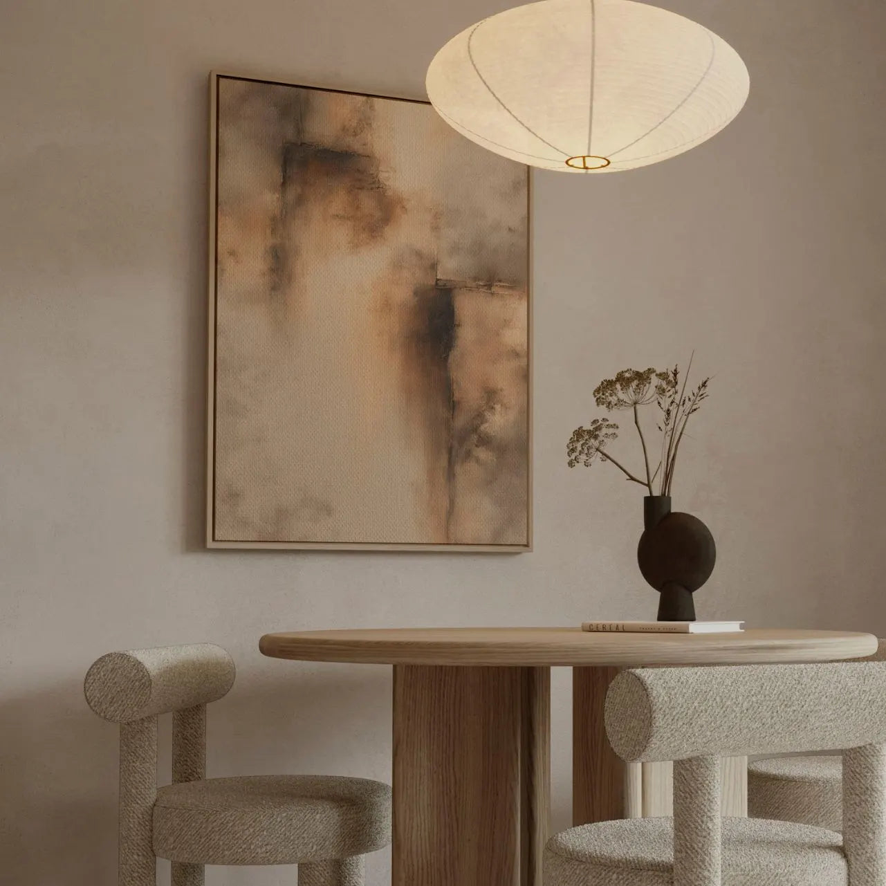 Toile encadrée – Trace dorée