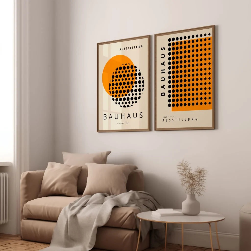 Bauhaus Noir Orange – Lot de 2 affiches