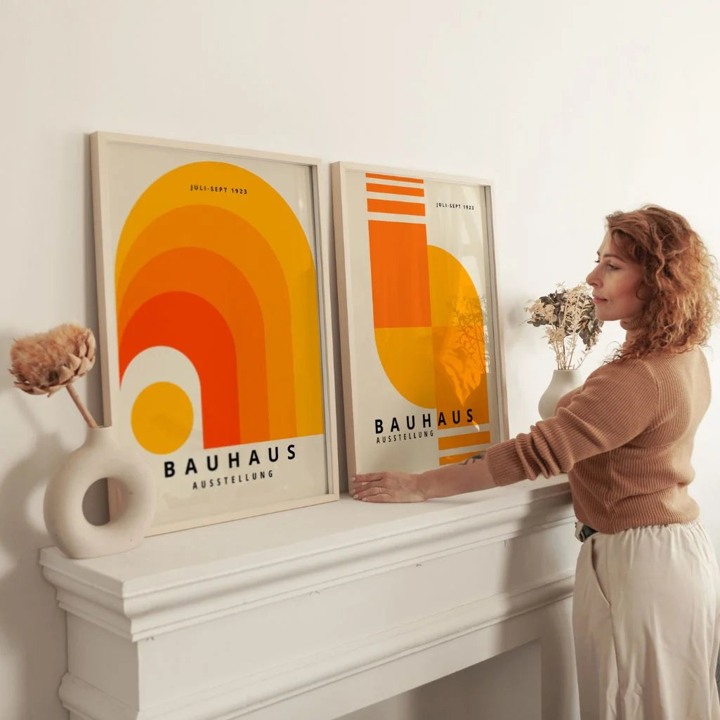 Bauhaus Orange Energie – 2er Poster-Set