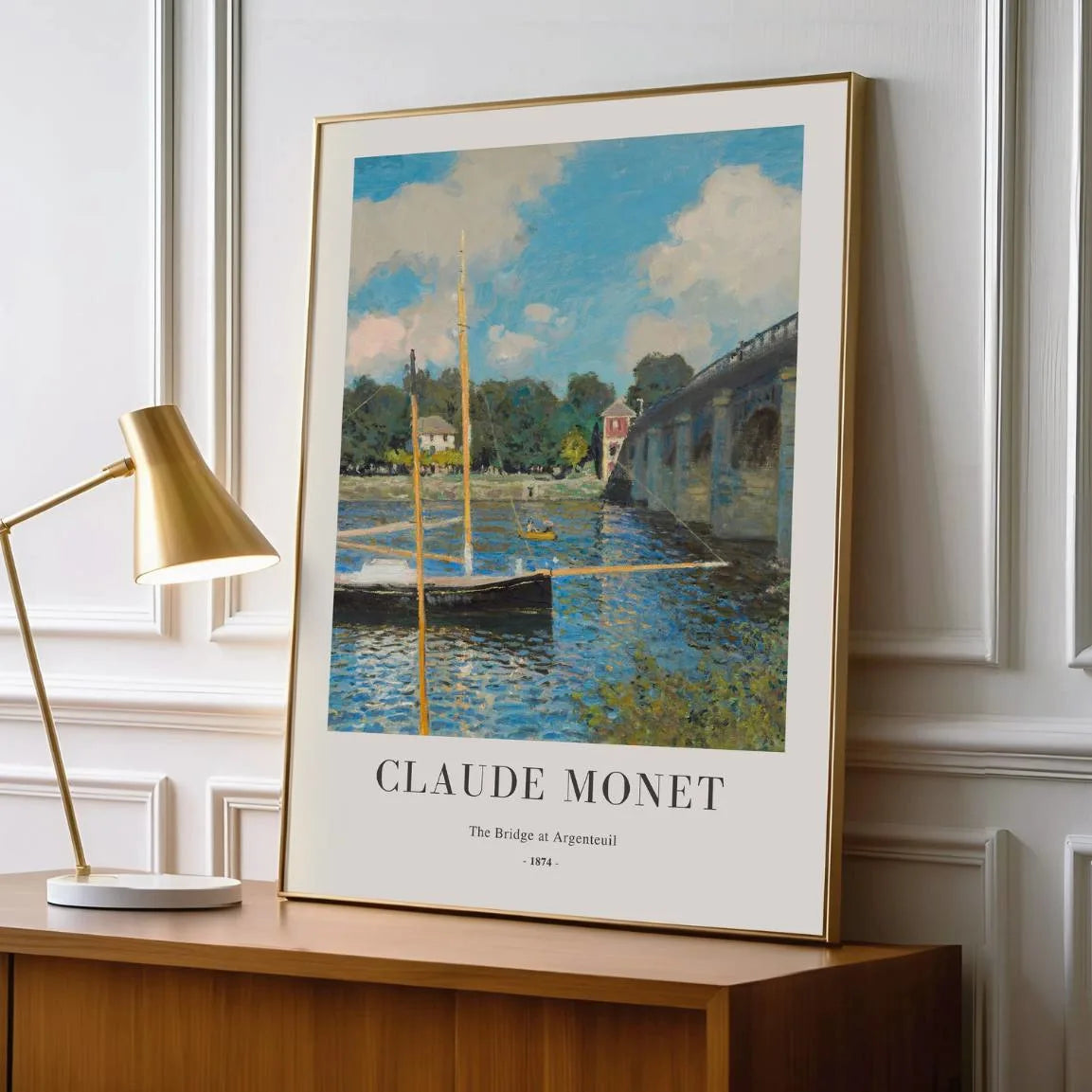 Claude Monet Argenteuil Bridge Summer Poster