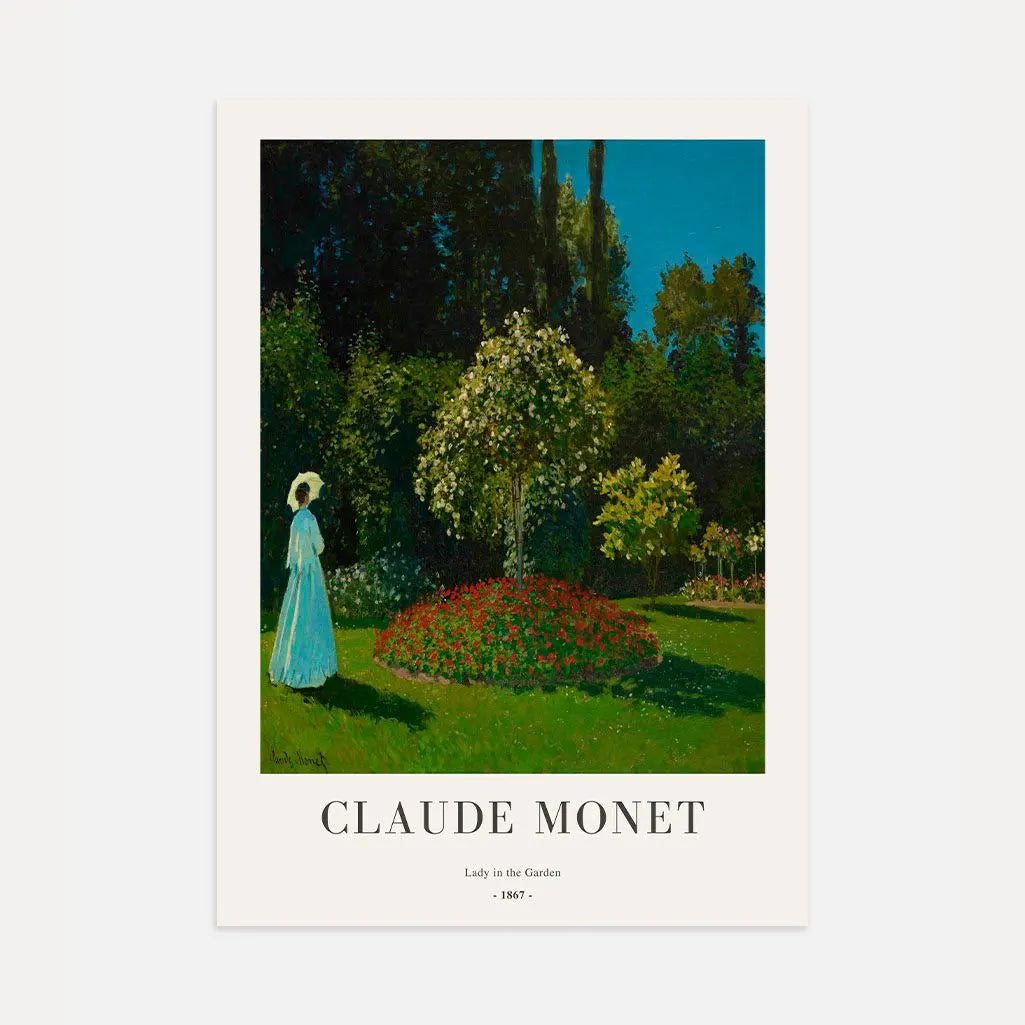 Claude Monet – Dame im Garten Poster