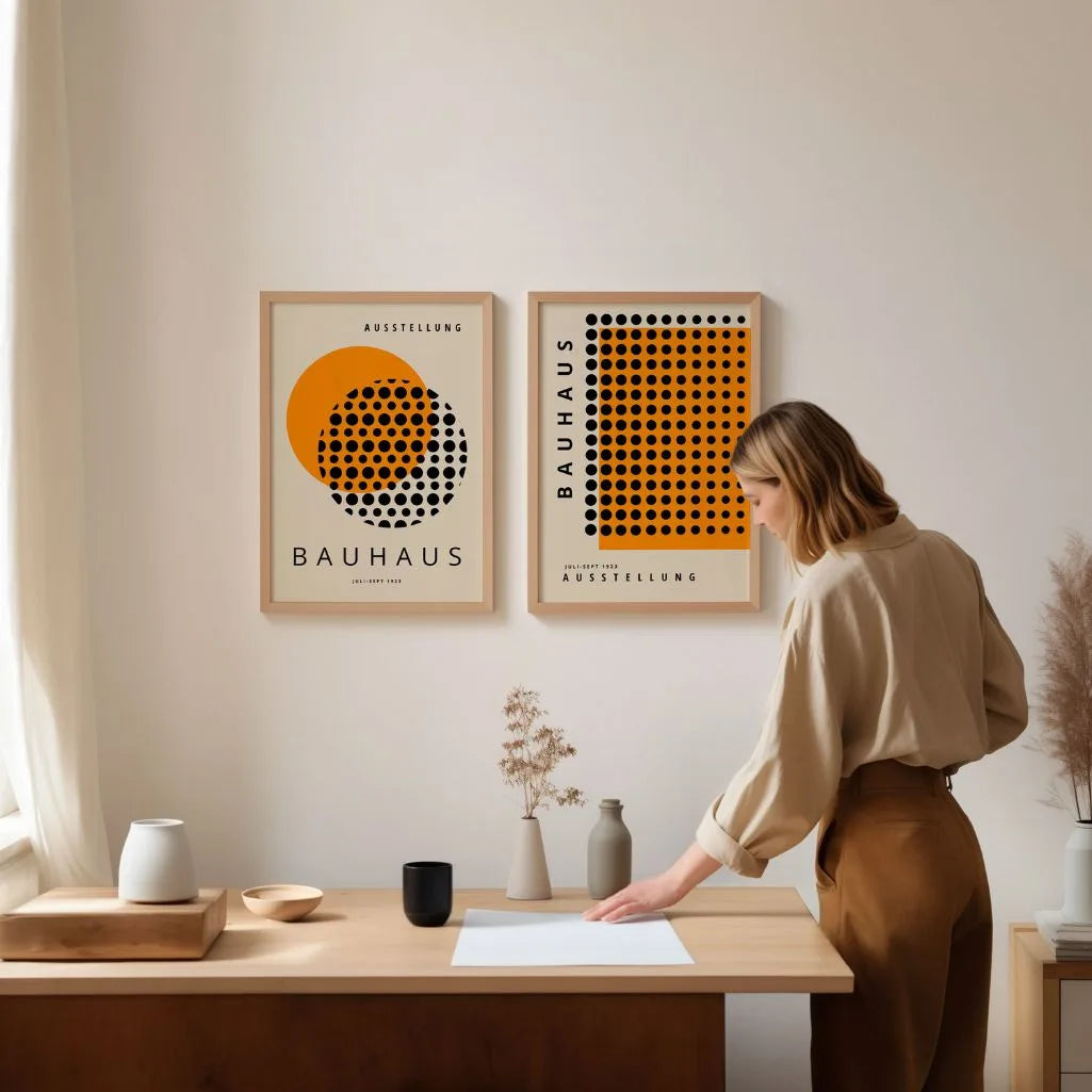 Bauhaus Noir Orange – Lot de 2 affiches