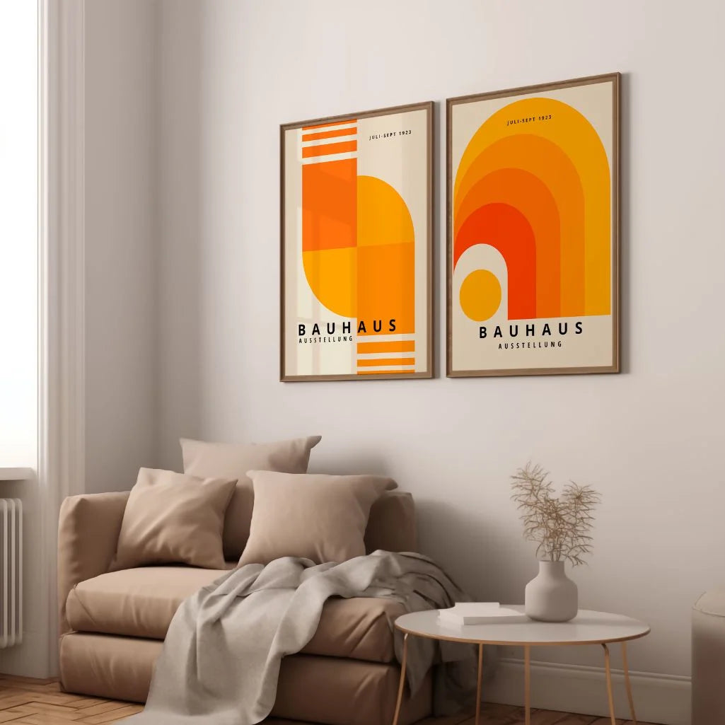 Bauhaus Orange Energie – 2er Poster-Set